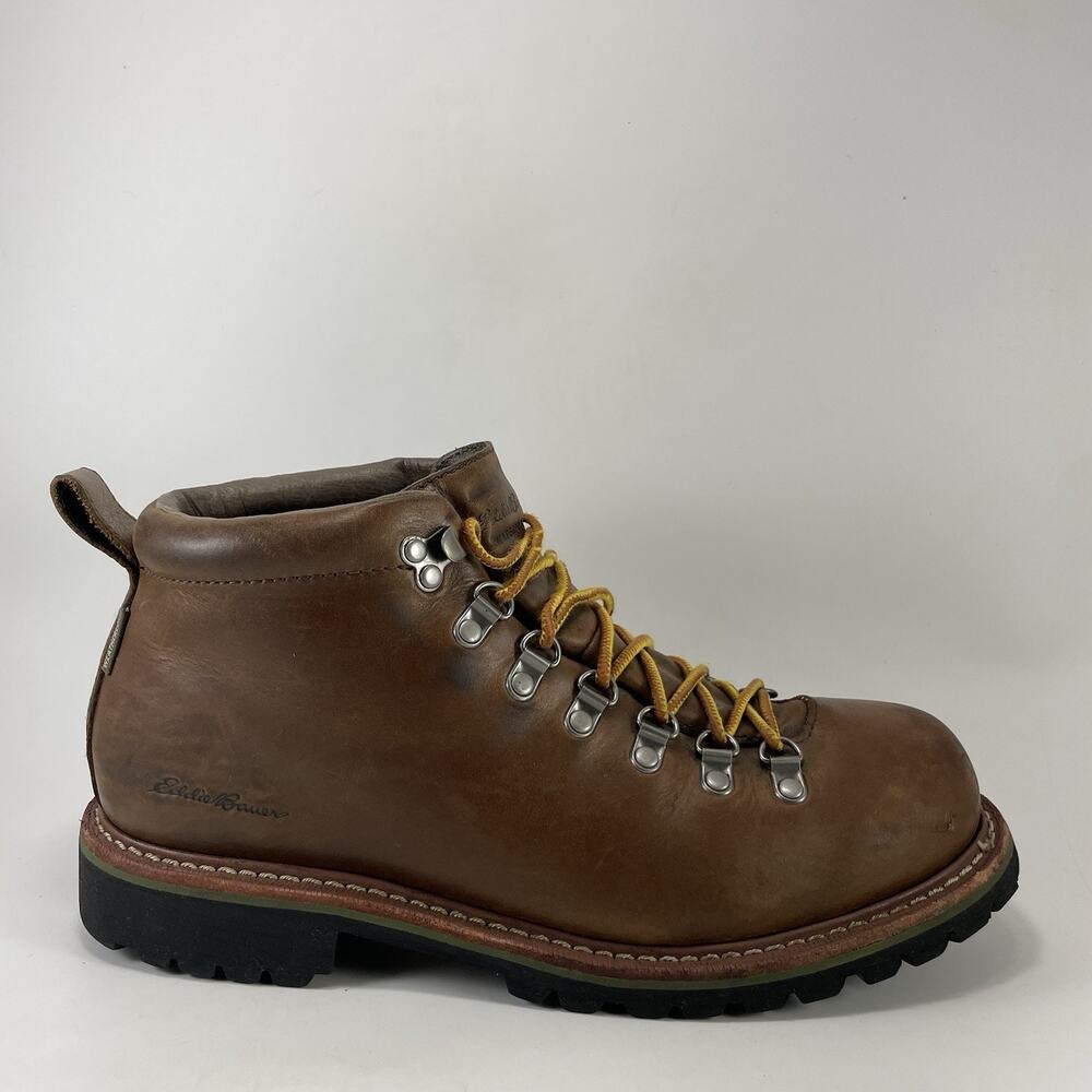 Eddie Bauer K-6 Heritage Mens Size 9.5 Timber Brown Leather Hiking Boots